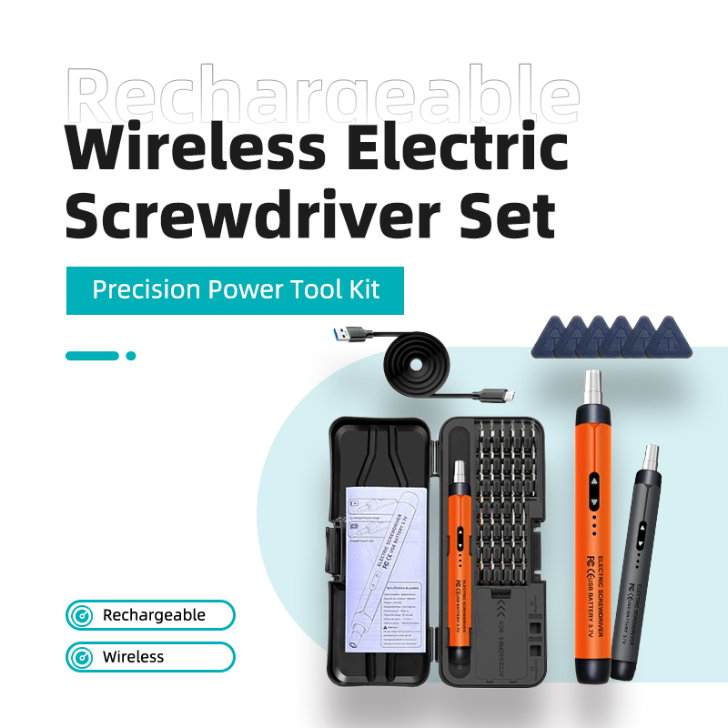 Electric Screwdriver Rechargeable Usb - 電動ドライバーセット CRV 精密パワーツールキット。充電式、コードレス、小型ビット付き。携帯電話、スマートフォン、コンピューターの修理に最適。