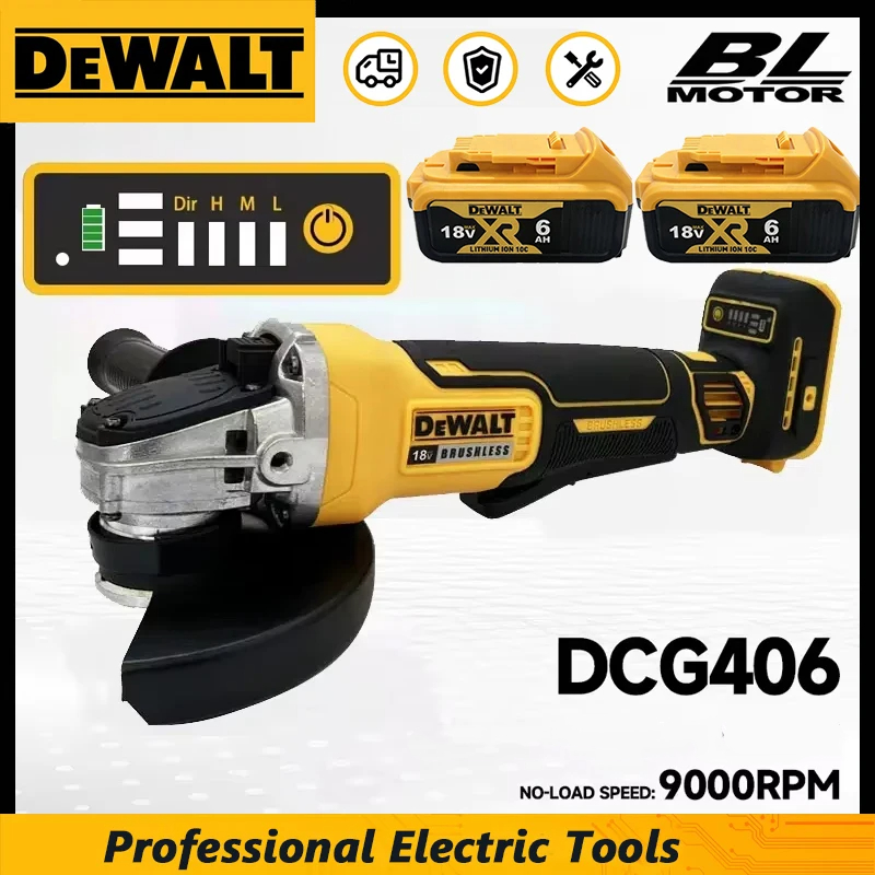 Brushless Angle Grinder Battery Powered - デウォルト DCG406 125mm ブラシレス角型グラインダー 9000RPM コードレス切断機