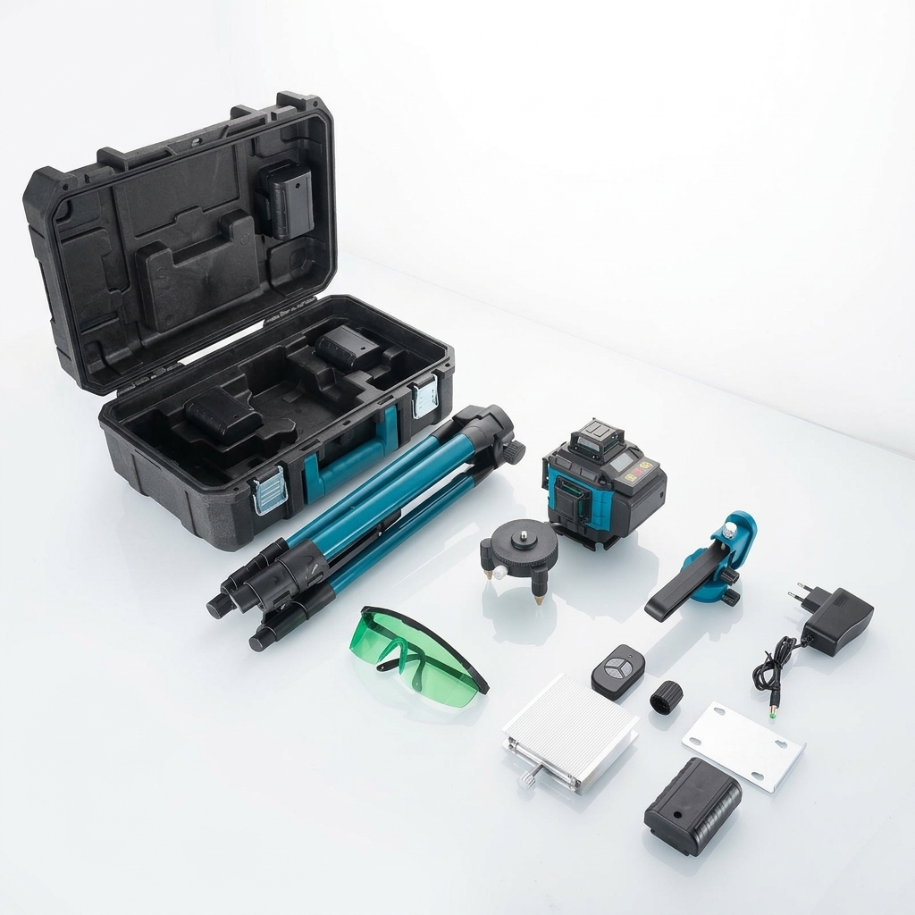 4D 16ライン グリーンレーザーレベル、30m自己水平調整 - Laser Level 16 Lines 4D Green のレビューと価格