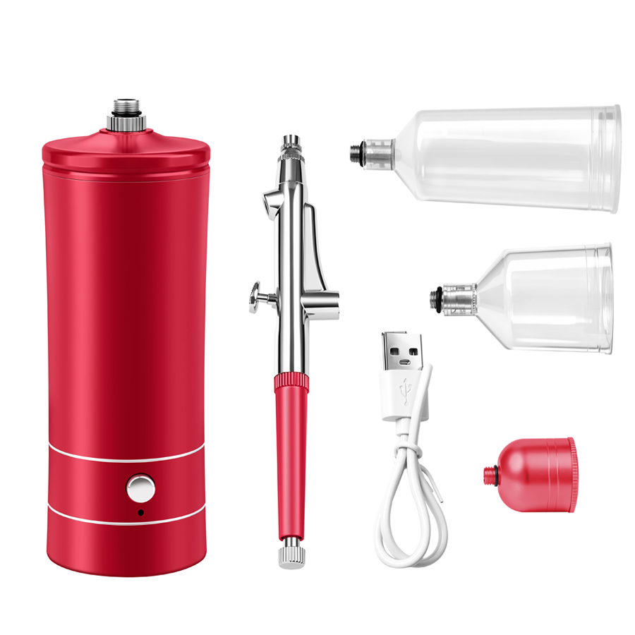 コンプレッサー付きエアブラシキット、0.3mmチップ付きハン - Airbrush Kit With Mini Compressor のレビューと価格