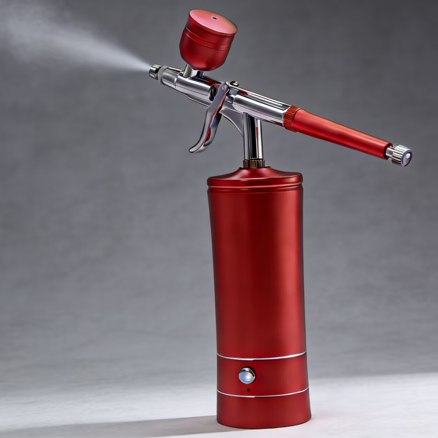 コンプレッサー内蔵のポータブル充電式ワイヤレスエアブラシ。シ - Airbrush Kit With Mini Compressor のレビューと価格