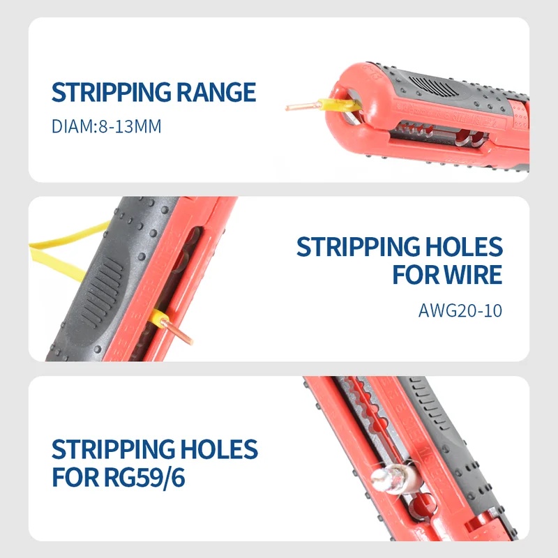 多機能ワイヤーストリッパー兼カッター。滑り止めグリップ付きの - Automatic Wire Stripper Cutter のレビューと価格