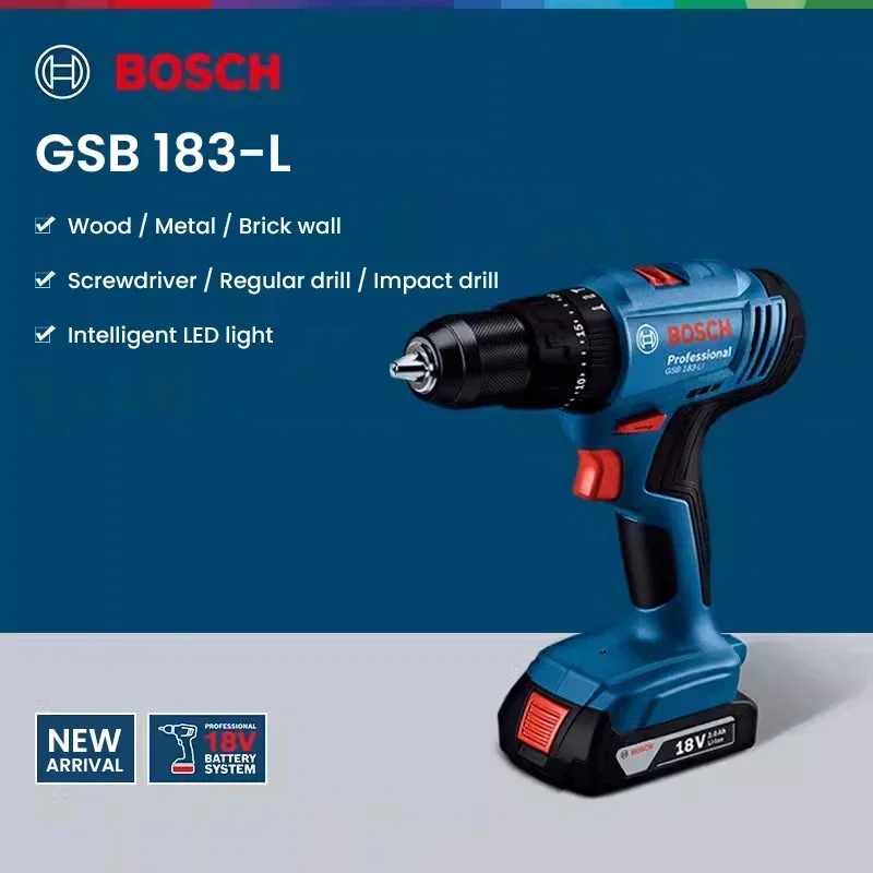 ボッシュ GSB183-LI 18V コードレス インパクト - Brushless Cordless Electric Drill 18V のレビューと価格