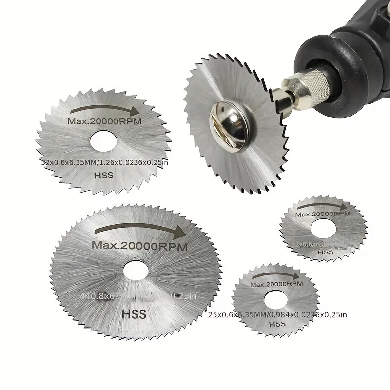 6個入りミニ丸鋸刃、HSS切断ディスク、木材・プラスチック・ - Cordless Rotary Tool Kit Accessories のレビューと価格