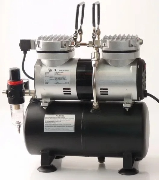 AS196 ミニエアブラシコンプレッサーキットデュアルアクシ - Airbrush Kit With Mini Compressor のレビューと価格