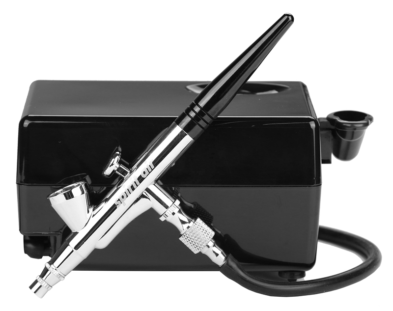 BT-16プロフェッショナルシングルアクションエアブラシキッ - Airbrush Kit With Mini Compressor のレビューと価格