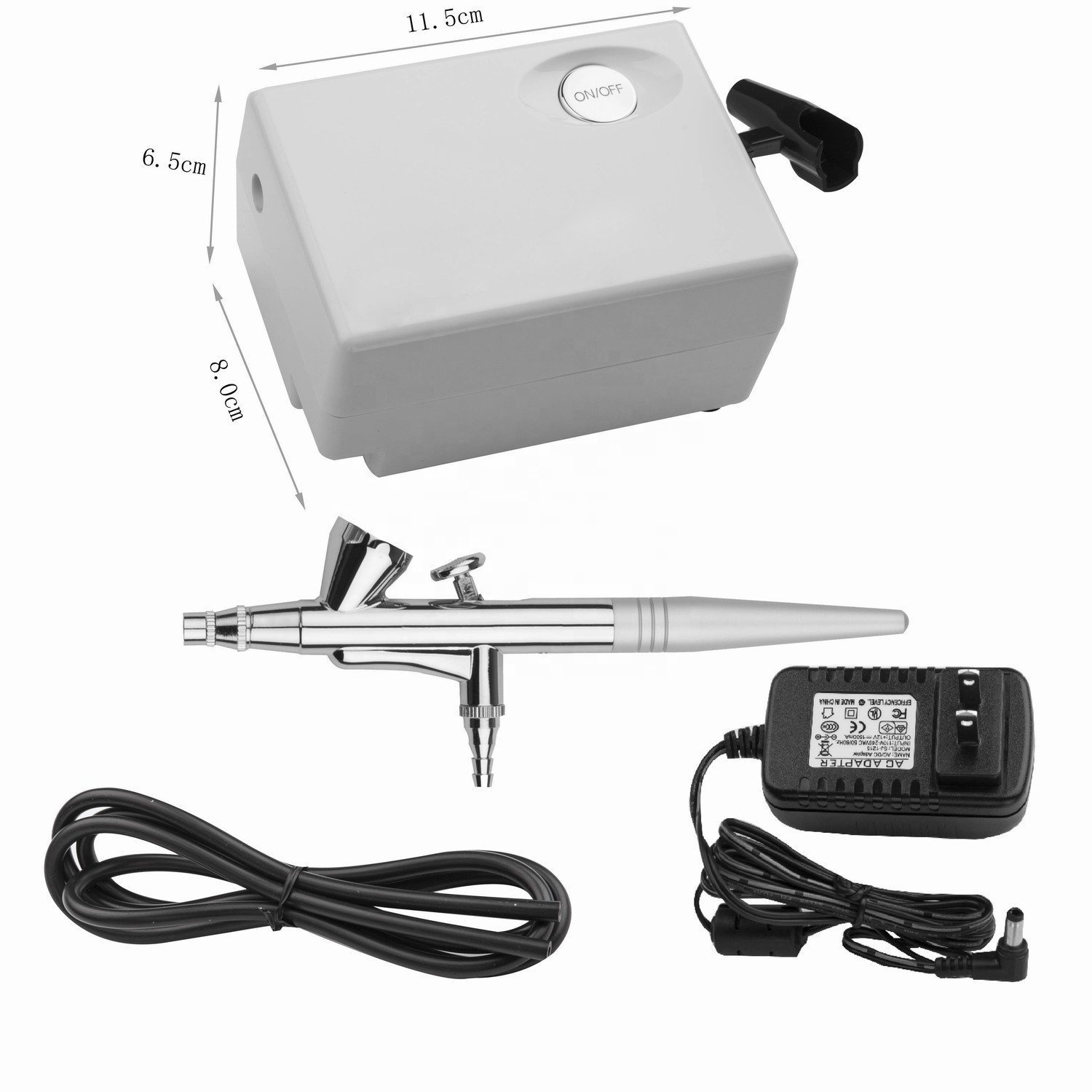 BT-16プロフェッショナルシングルアクションエアブラシキッ - Airbrush Kit With Mini Compressor のレビューと価格