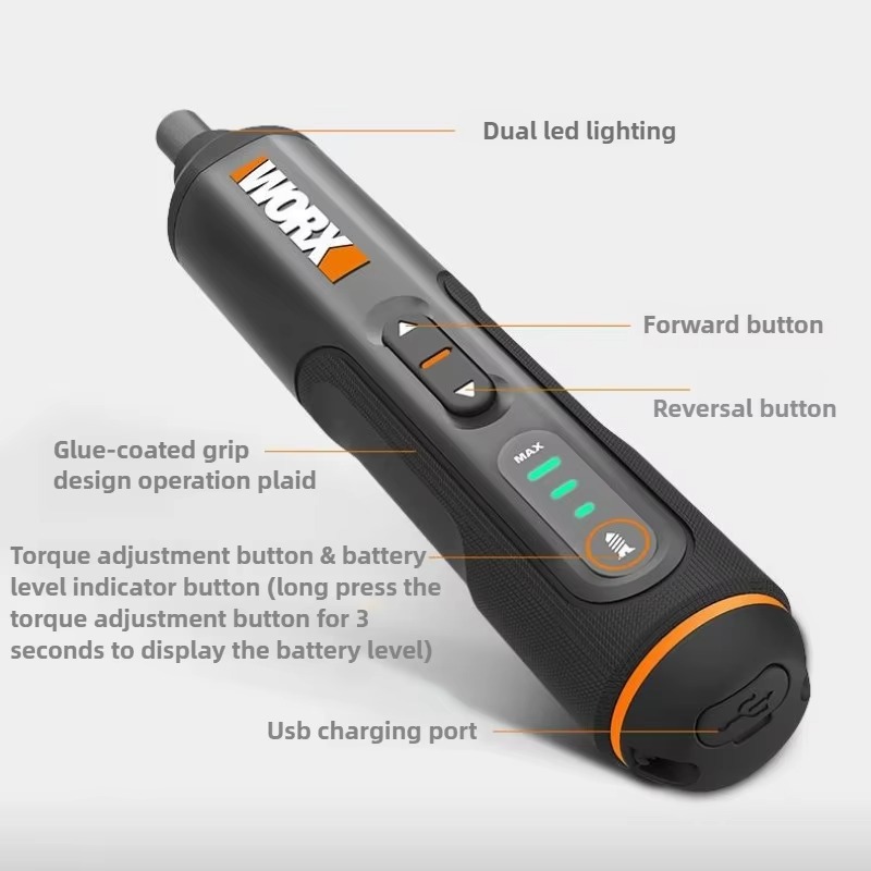 3.6V ミニ電動ドライバーセット WX240.7。スマート - Electric Screwdriver Rechargeable Usb のレビューと価格