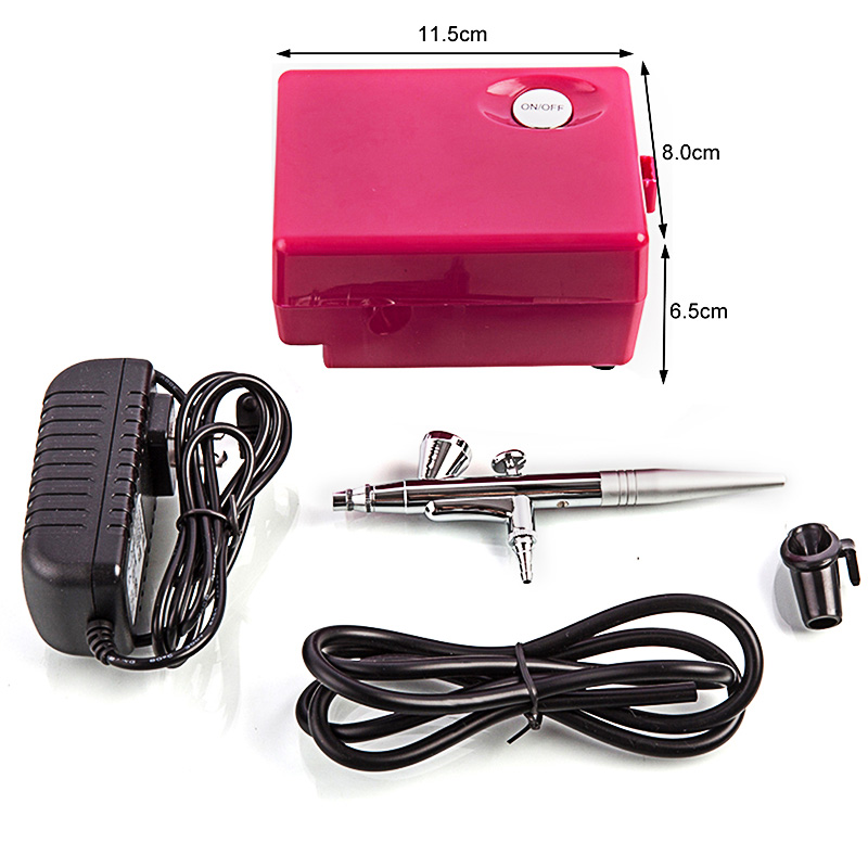 ポータブル BT16 噴霧器メイクアップケーキマニキュア一時 - Airbrush Kit With Mini Compressor のレビューと価格