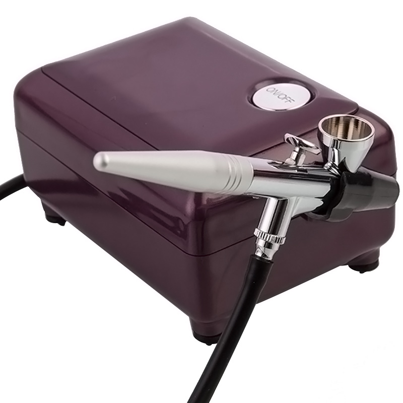 ポータブル BT16 噴霧器メイクアップケーキマニキュア一時 - Airbrush Kit With Mini Compressor のレビューと価格