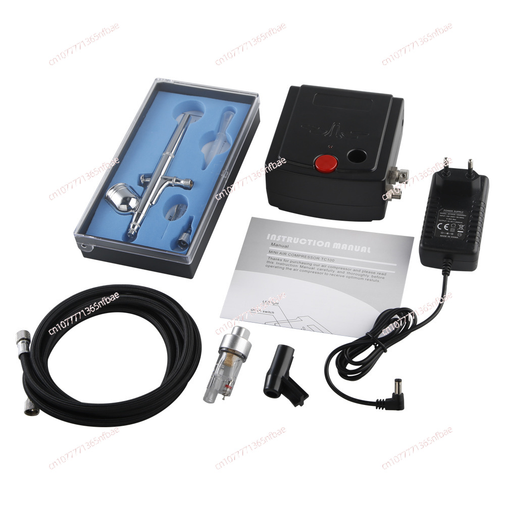 ミニエアブラシコンプレッサーキット 自動停止機能付き、ポータ - Airbrush Kit With Mini Compressor のレビューと価格