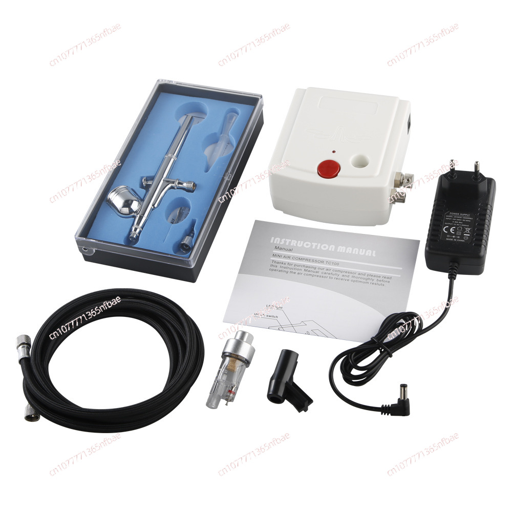 ミニエアブラシコンプレッサーキット 自動停止機能付き、ポータ - Airbrush Kit With Mini Compressor のレビューと価格