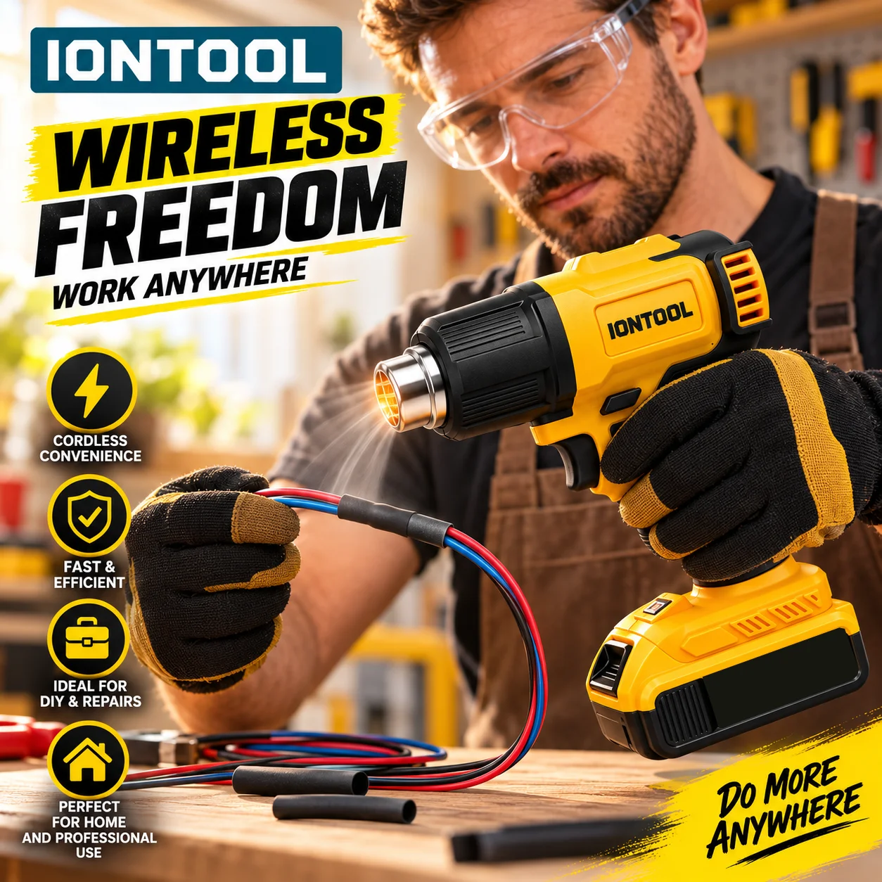 IONTOOL 550 ℃   コードレスヒートガン：熱収縮 - Cordless Heat Gun For Shrink Tubing のレビューと価格